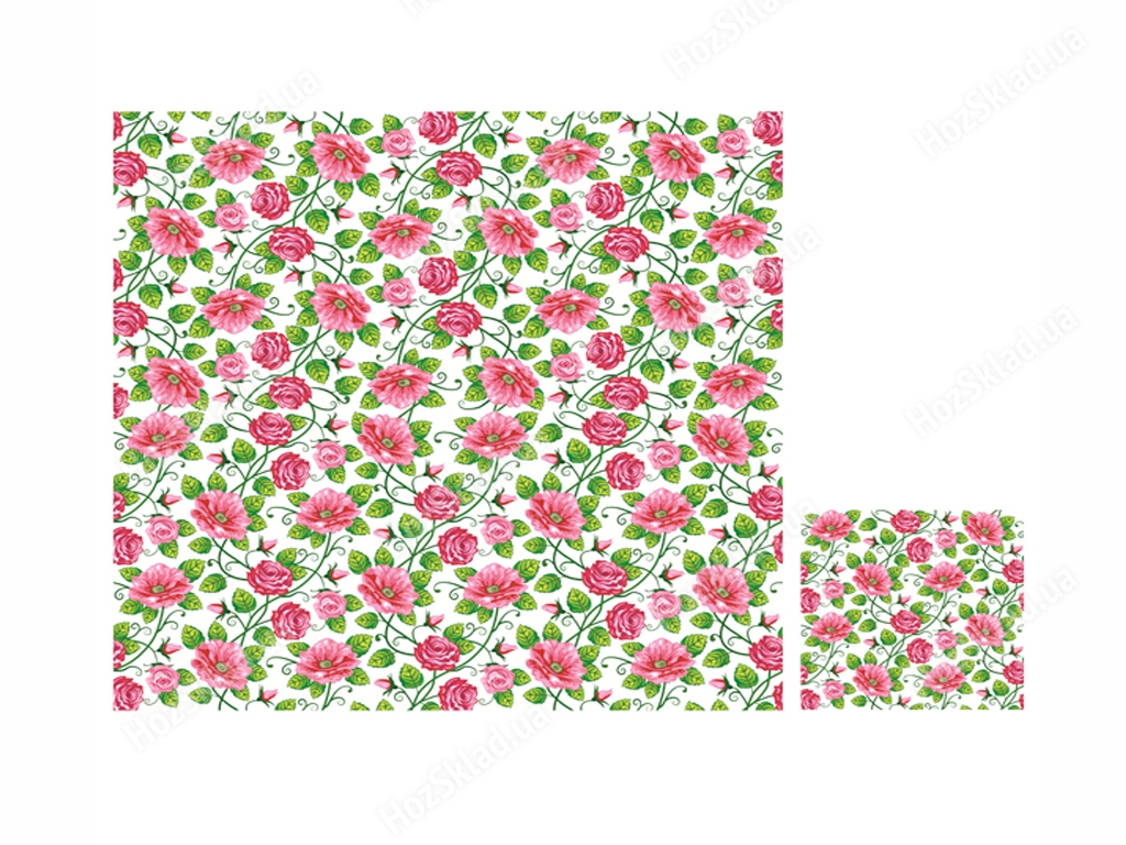 Салфетка La Fleur Розовое полотно 33х33см 2 слоя 20шт