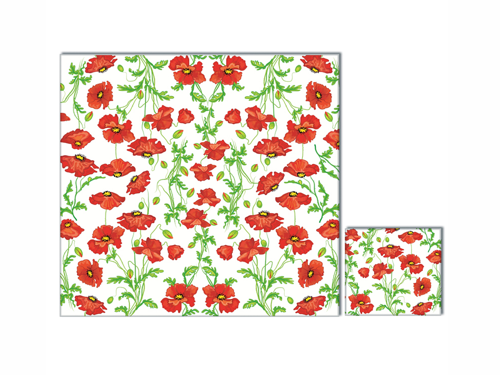 Салфетка La Fleur "Маковое полотно" 33х33см 2 слоя 20шт