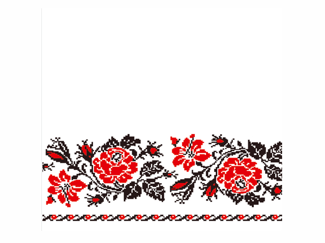 Салфетка La Fleur "Классическая вышивка" 33х33см 2 слоя 20 шт