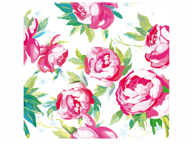 Салфетка La Fleur "Розовые Пионы" 33х33см 2 слоя 20 шт