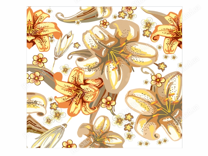 Салфетка La Fleur Полотно из лилий 33х33см 2 слоя 16шт
