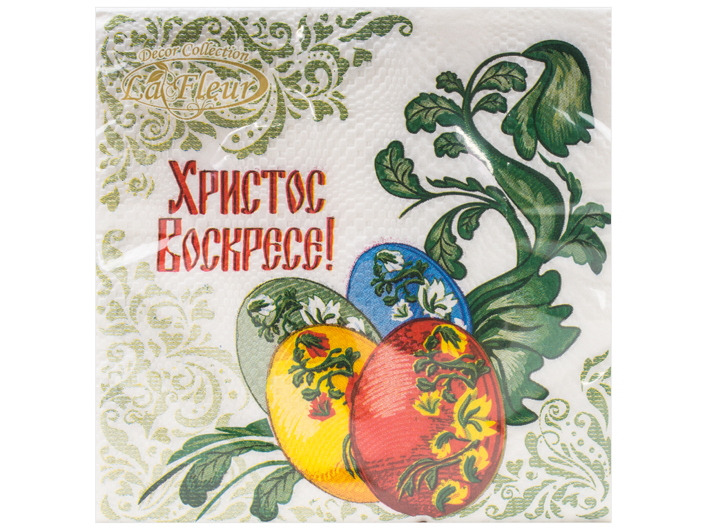 Салфетка La Fleur "Весенний узор" 33х33см, 2 слоя, 20шт