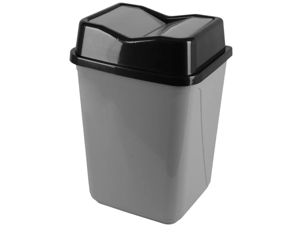 Корзина для мусора Violet House Бабочка, с крышкой, полипропилен, 20л, 30×23×47см, цвет металлик