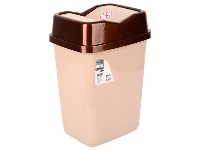 Контейнер для сміття Violet House 0094 Бабочка Cappuchino, з кришкою, 10л, 8694313000943