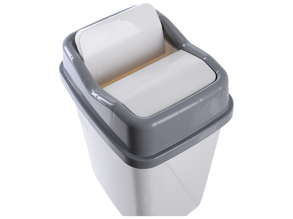 Корзина для сміття Violet House 0094 Бабочка White, з кришкою, 10л, 8690067346337