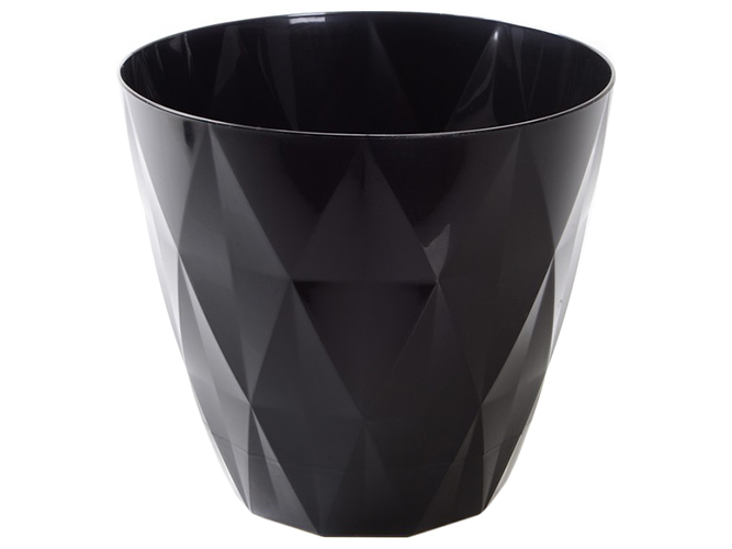 Горщик для квітів Violet House 0199 Prizma Black, з внутрішнім зливом води, 3л, 8690069935614