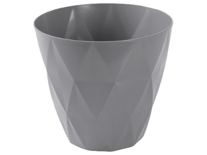 Горщик для квітів Violet House 0199 Prizma Grey, із внутрішнім зливом води, 3л, 8690069935621