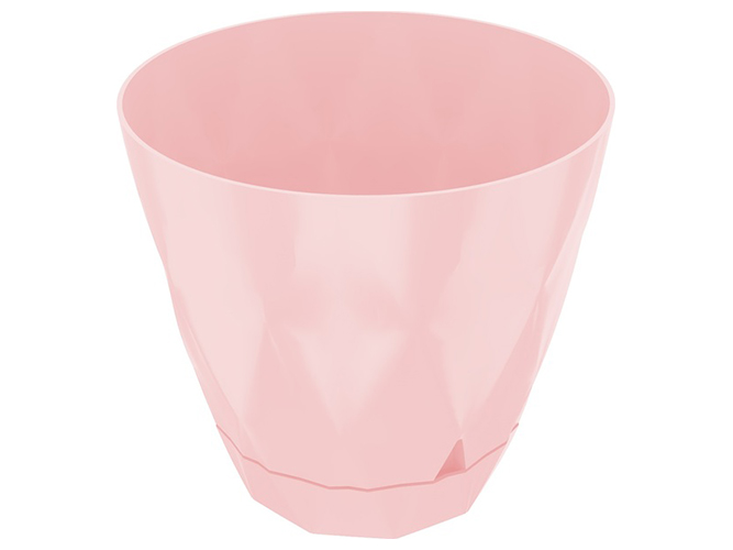 Горщик для квітів Violet House 0199 Prizma Pink, із внутрішнім зливом води, 3л, 8690069935584