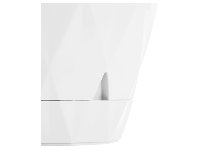 Горщик для квітів Violet House 0200 Prizma White, з внутрішнім зливом води, 5л, 8690070086008