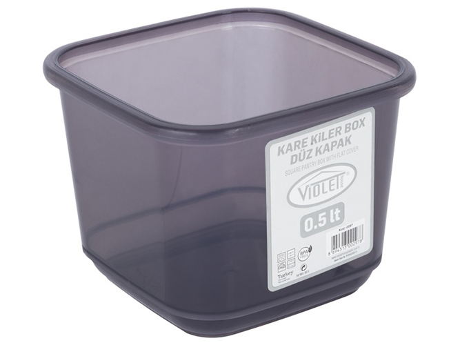 Контейнер пластиковый Violet House 0297 Transparent Black для сыпучих, 500мл, 8690068596441