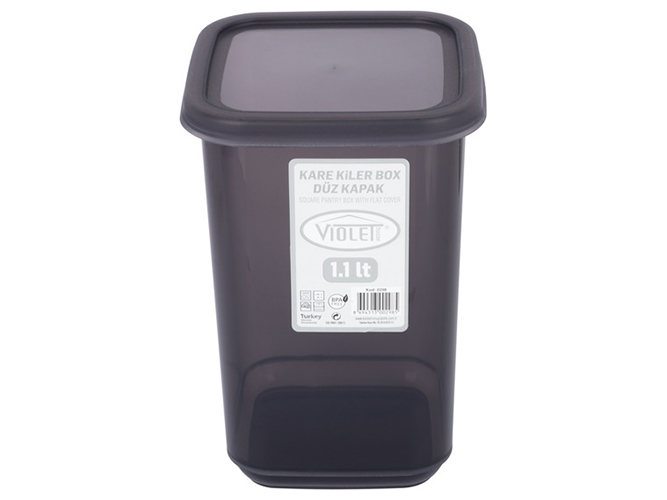 Контейнер для сыпучих Violet House Transparent Black, 1,1л, 8690068596434