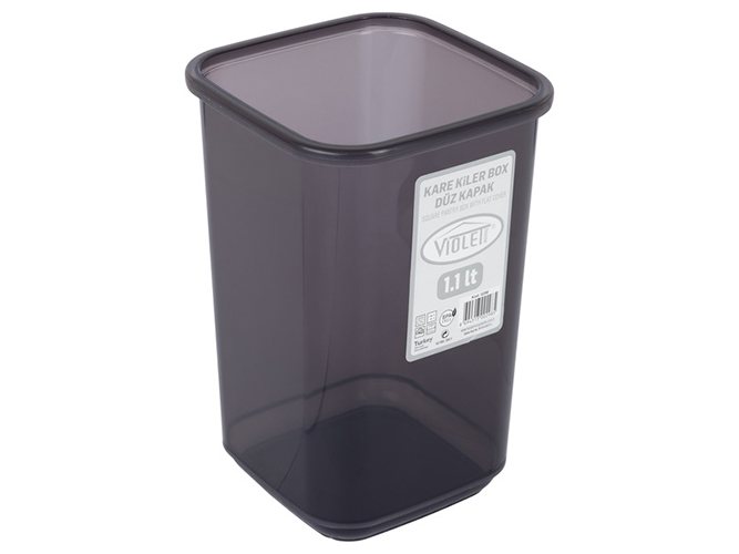 Контейнер для сыпучих Violet House Transparent Black, 1,1л, 8690068596434