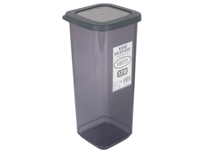 Контейнер для сипучих Violet House 0311 Transparent Black, 1,7л, 8690068596472