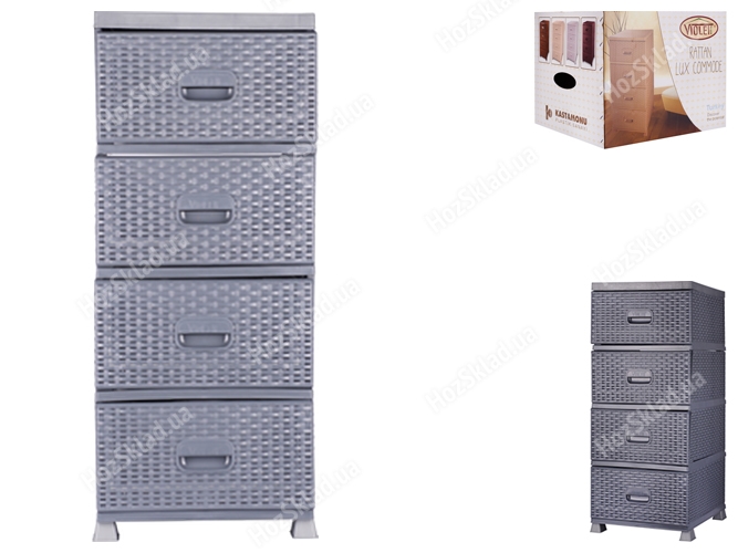 Комод Violet House Роттанг Antracite, 38х45х90см, 8690066567412