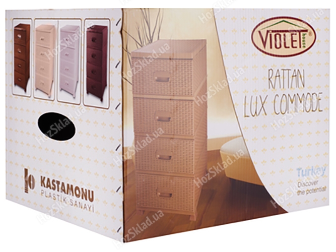 Комод Violet House Роттанг Antracite, 38х45х90см, 8690066567412