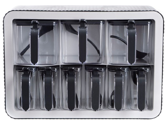 Набор для специй Violet House 0439 Spice Antr White (цена за набор 9шт) 8690069312743