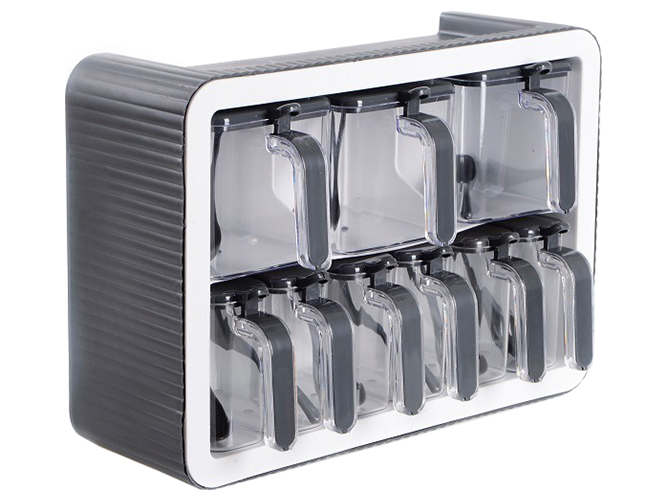 Набор для специй Violet House 0439 Spice Antr White (цена за набор 9шт) 8690069312743