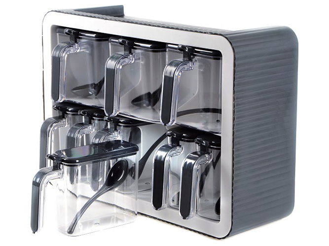 Набор для специй Violet House 0439 Spice Antr White (цена за набор 9шт) 8690069312743