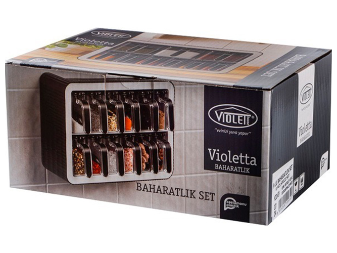 Набор для специй Violet House 0439 Spice Antr White (цена за набор 9шт) 8690069312743