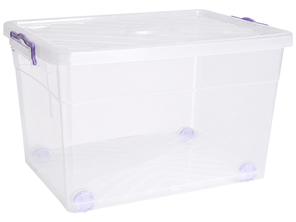 Контейнер Violet House Family Box, на колесах, пластик, 55л