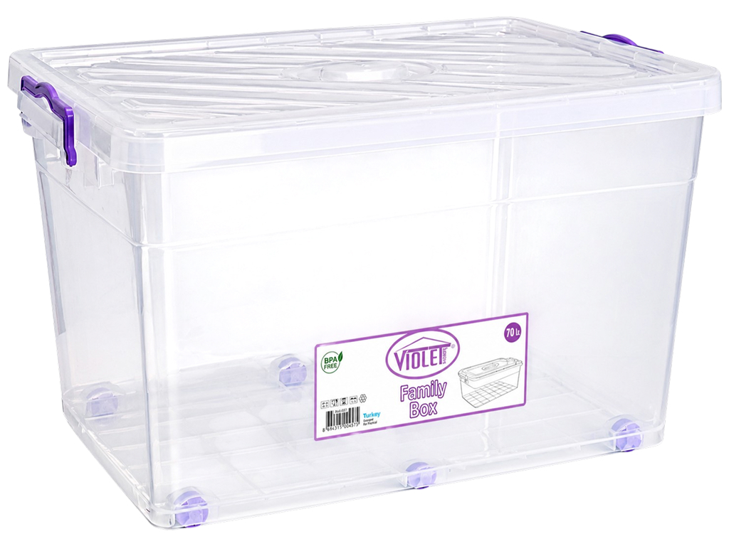 Контейнер Violet House Family Box, пластик, прямоугольный, 70л