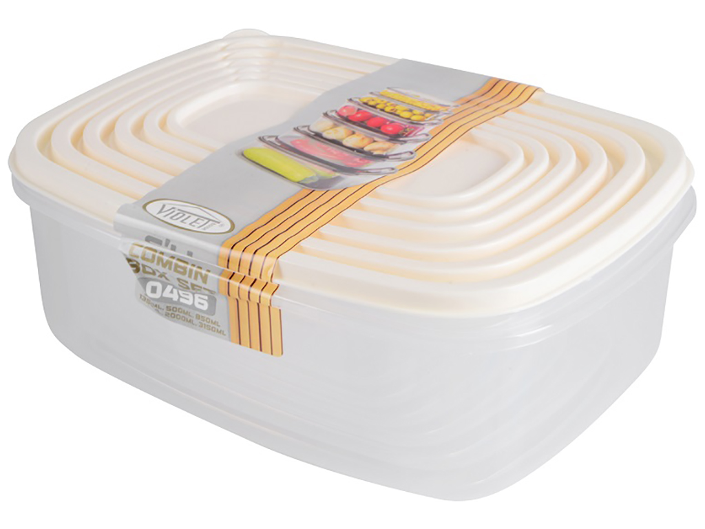 Набір контейнерів Violet House Light Cream (ціна за набір 6шт) 2069313980018