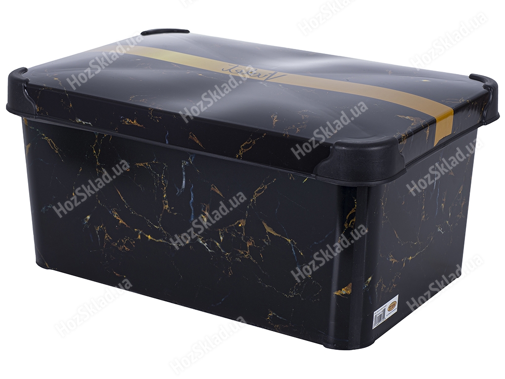 Контейнер Violet House Decor Marble Black, 10л, 8690066381353