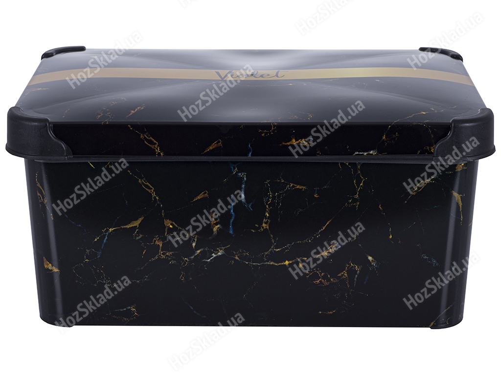 Контейнер Violet House Decor Marble Black, 10л, 8690066381353