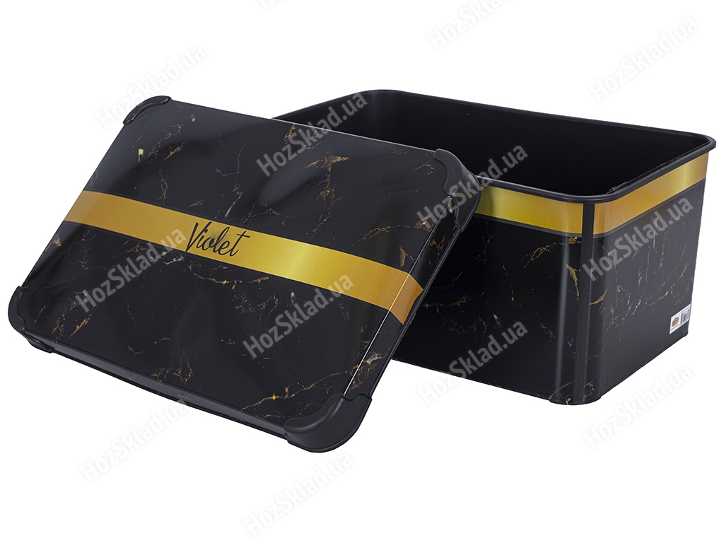 Контейнер Violet House Decor Marble Black, 10л, 8690066381353