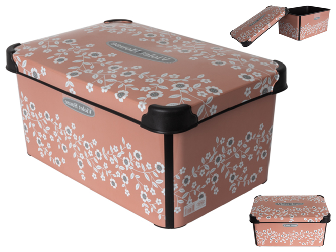 Контейнер Violet House Decor Powder Flower, 10л, 8690068326390