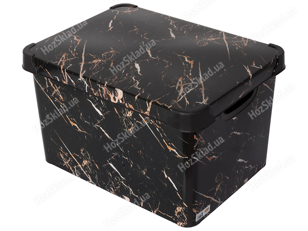 Контейнер Violet House Decor Marble Black, 20л, 8690066733558