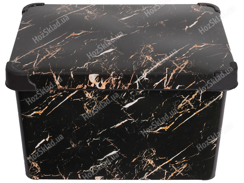 Контейнер Violet House Decor Marble Black, 20л, 8690066733558