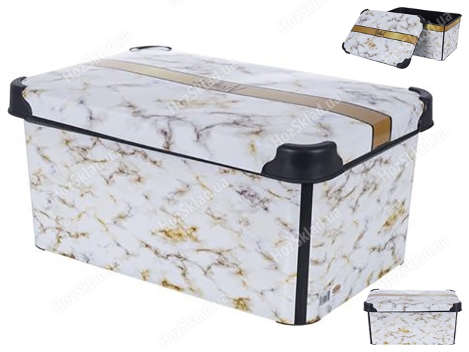 Контейнер Violet House Decor Marble White, 20л, 8690068326406