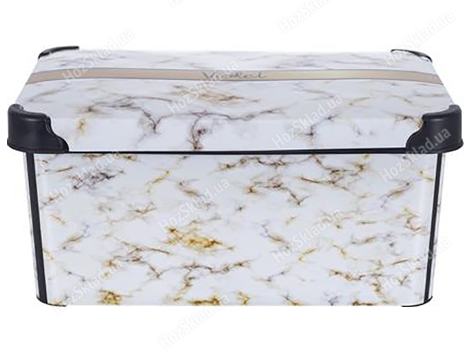 Контейнер Violet House Decor Marble White, 20л, 8690068326406