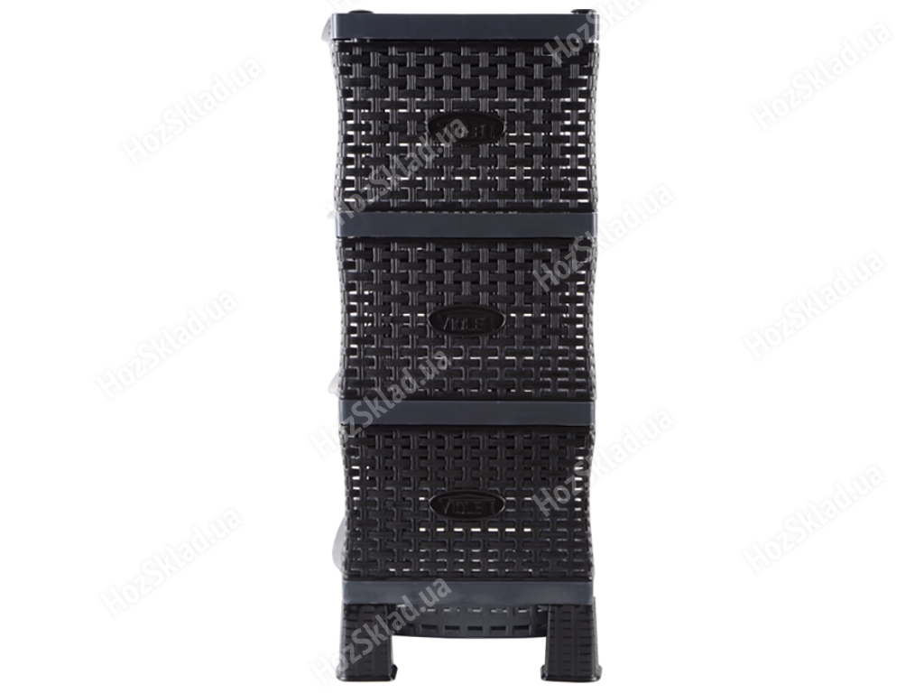 Этажерка Violet House Роттанг Эко Anthracite, для овощей, 4 яруса, 8690069075129