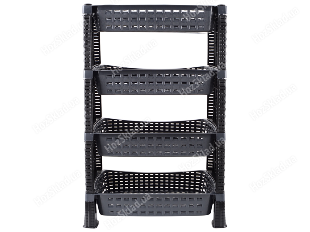 Этажерка Violet House Роттанг Эко Anthracite, для овощей, 4 яруса, 8690069075129