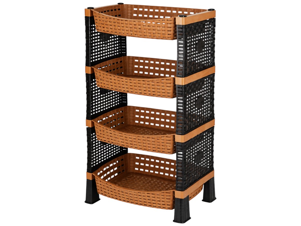 Этажерка Violet House Роттанг Эко Cream, для овощей, 4 яруса, 8690067685771