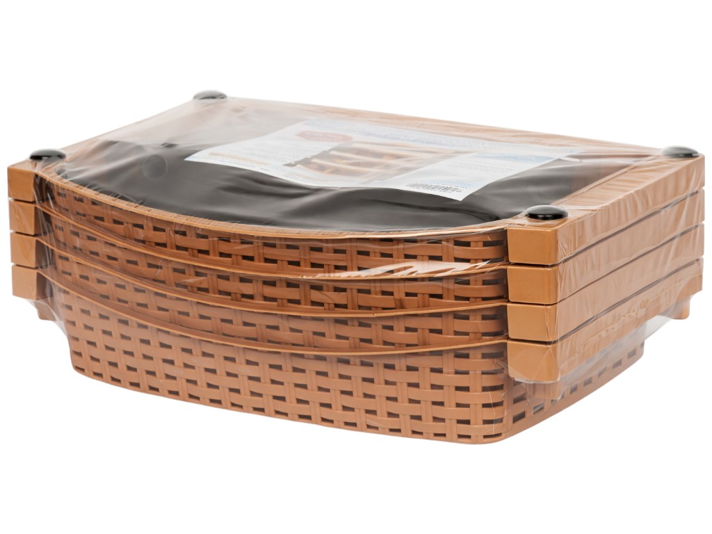 Этажерка Violet House Роттанг Эко Cream, для овощей, 4 яруса, 8690067685771