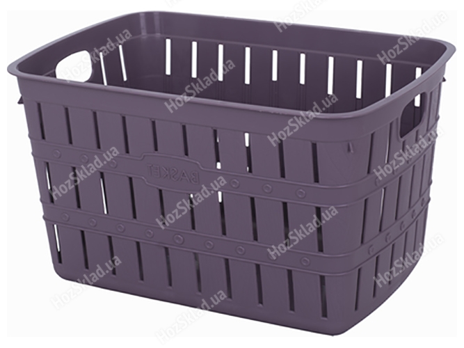 Корзина для белья Violet House Бамбу Plum, с ручками, 20л, 2065131750017