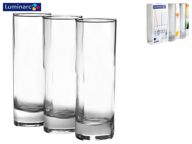 Набір скланок Luminarc Islande високих, 220мл (ціна за набір 3шт) 03502