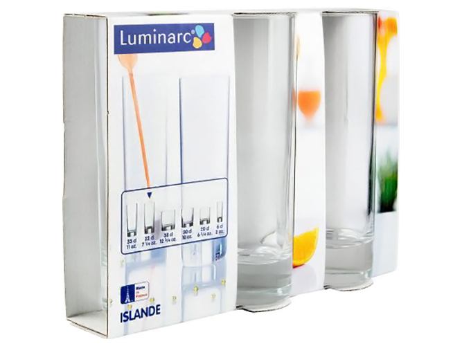 Набір скланок Luminarc Islande високих, 220мл (ціна за набір 3шт) 03502