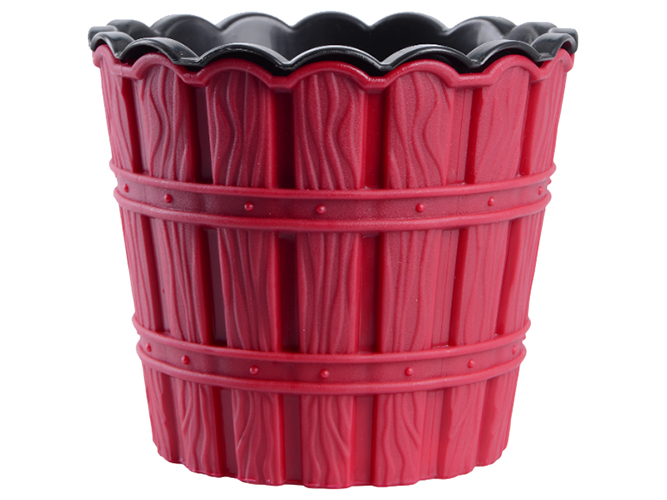 Горщик для квітів Violet House Bamboo Smart Red, з внутрішньою вставкою, 1,2л, 8690071220555