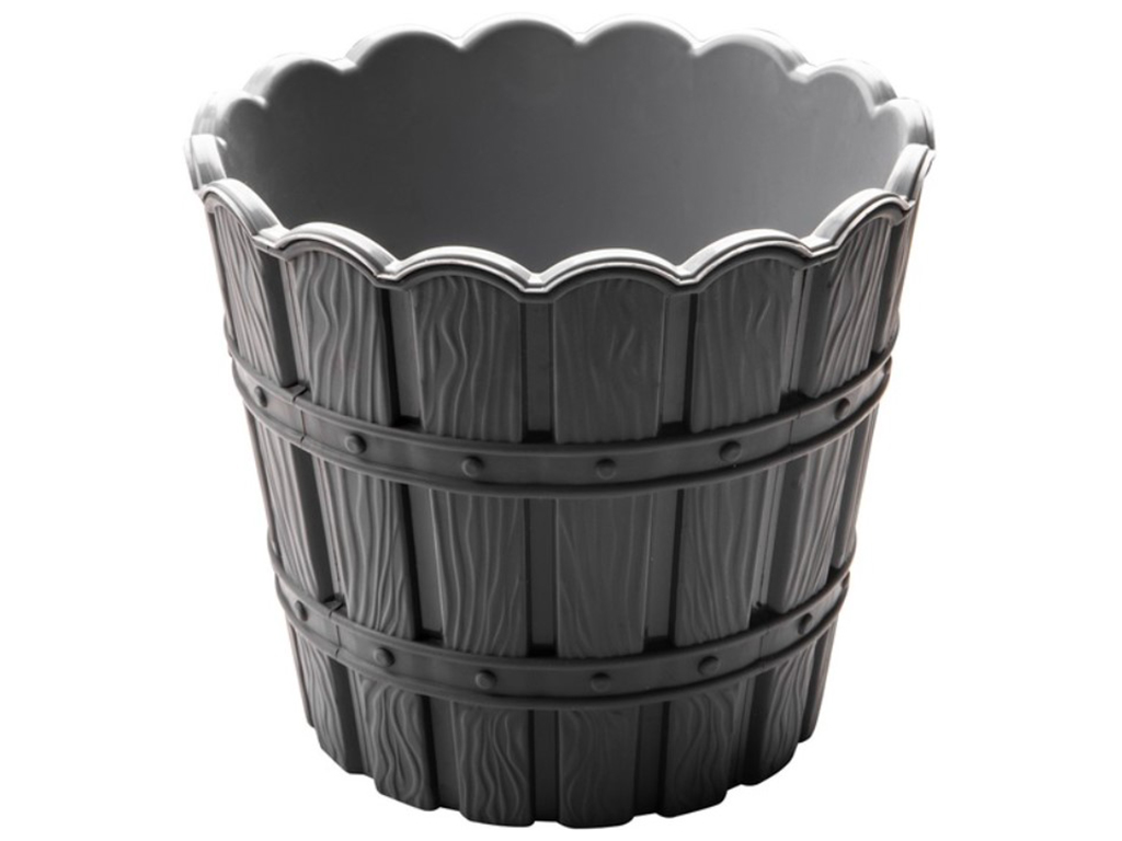 Горщик для квітів Violet House 0983 Bamboo Smart Grey, з внутрішньою вставкою, 3л, 8690069935690