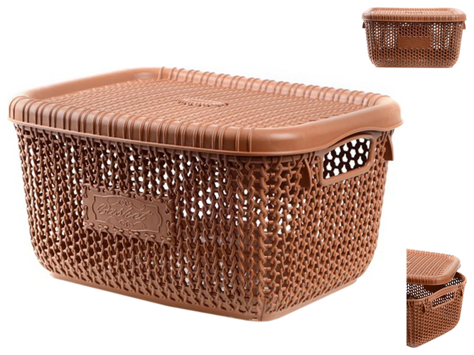 Корзина Violet House 1009 Виолетта Beige, з кришкою, 5л, 8690069079394