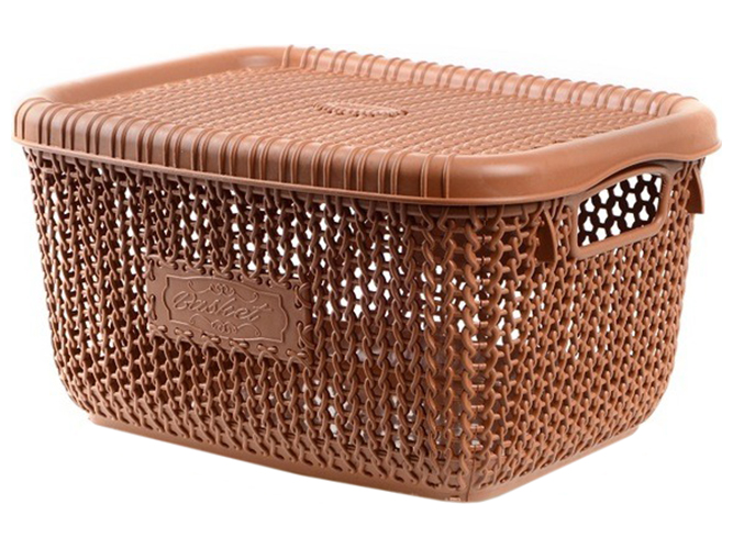 Корзина Violet House 1009 Виолетта Beige, з кришкою, 5л, 8690069079394