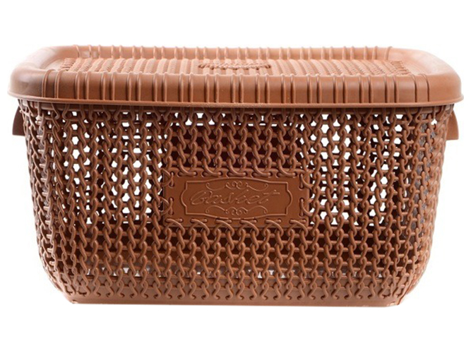 Корзина Violet House 1009 Виолетта Beige, з кришкою, 5л, 8690069079394