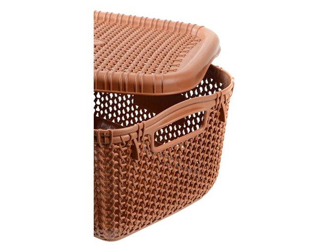 Корзина Violet House 1009 Виолетта Beige, з кришкою, 5л, 8690069079394