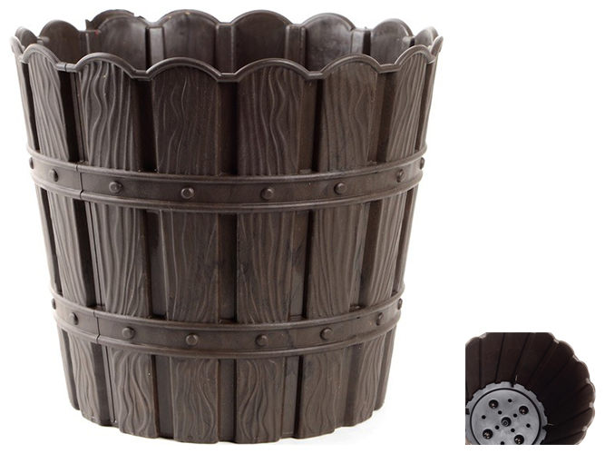 Горщик для квітів Violet House 1046 Bamboo Brown, з дренажем, 3л, 8690070086053