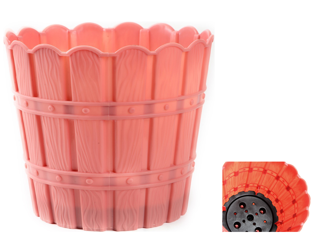 Горщик для квітів Violet House Bamboo Coral, із дренажем, 3л, 8690071233869