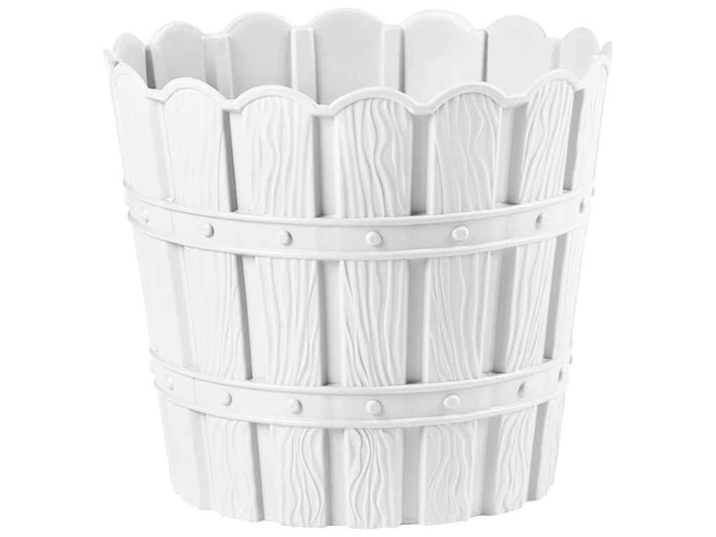 Горщик для квітів Violet House 1047 Bamboo White, з дренажем, 5л, 8690070512866